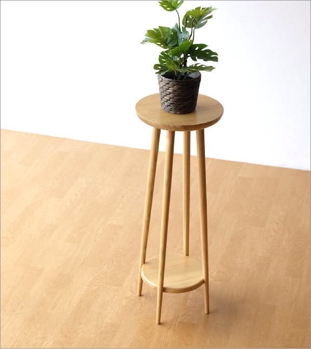 花台 木製 フラワースタンド 室内 おしゃれ 無垢 天然木 スリム