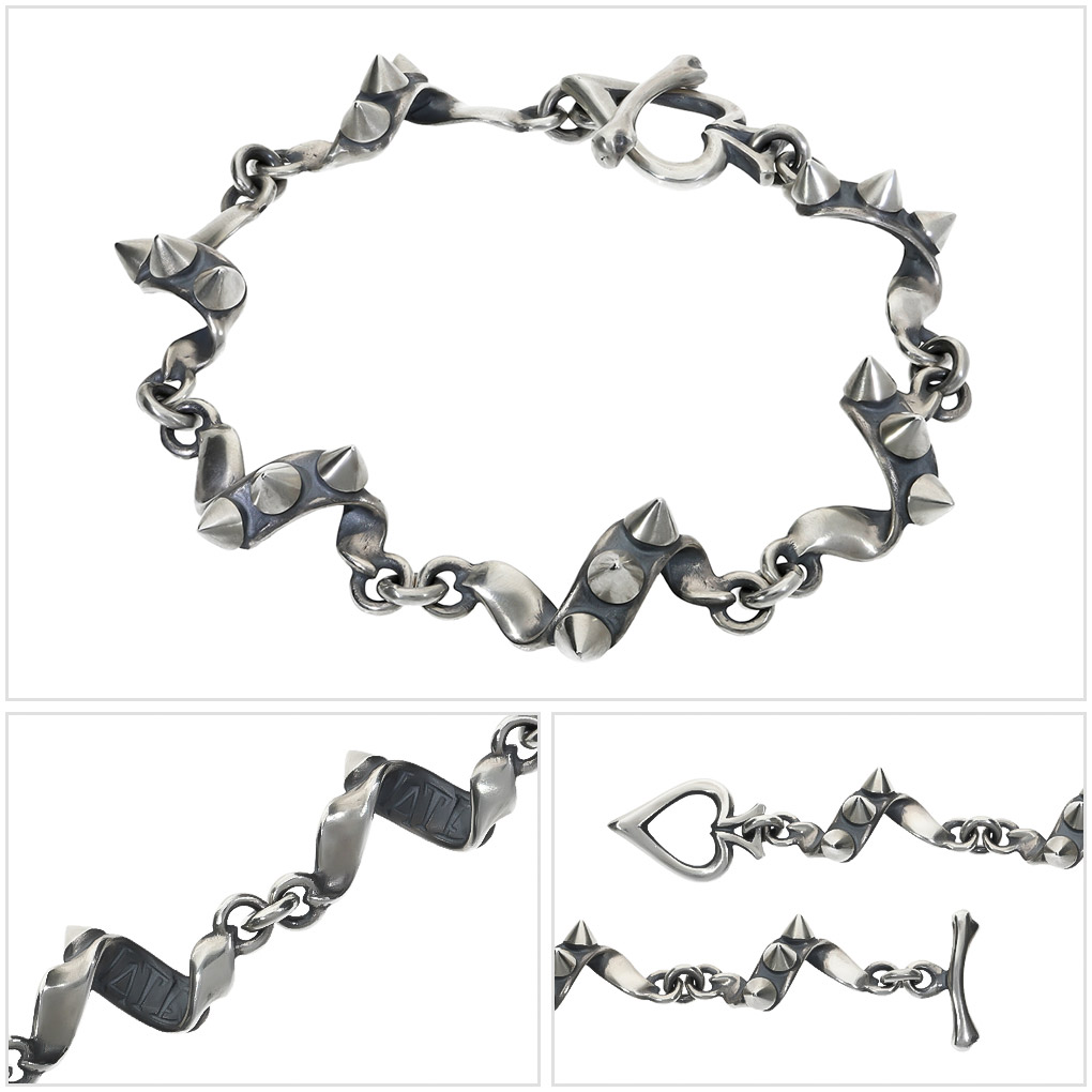 Rat Race（ラットレース） スタッズ オン リボン HATE ブレスレット