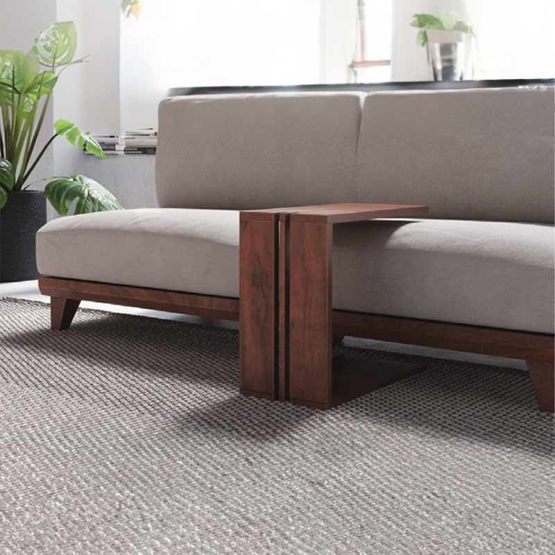 正規品 サイドテーブル ソファテーブル コの字型 ナチュラル ブラウン