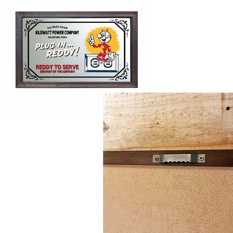 パブミラー 木製 レディキロワット アメリカン 雑貨 鏡 FEPC