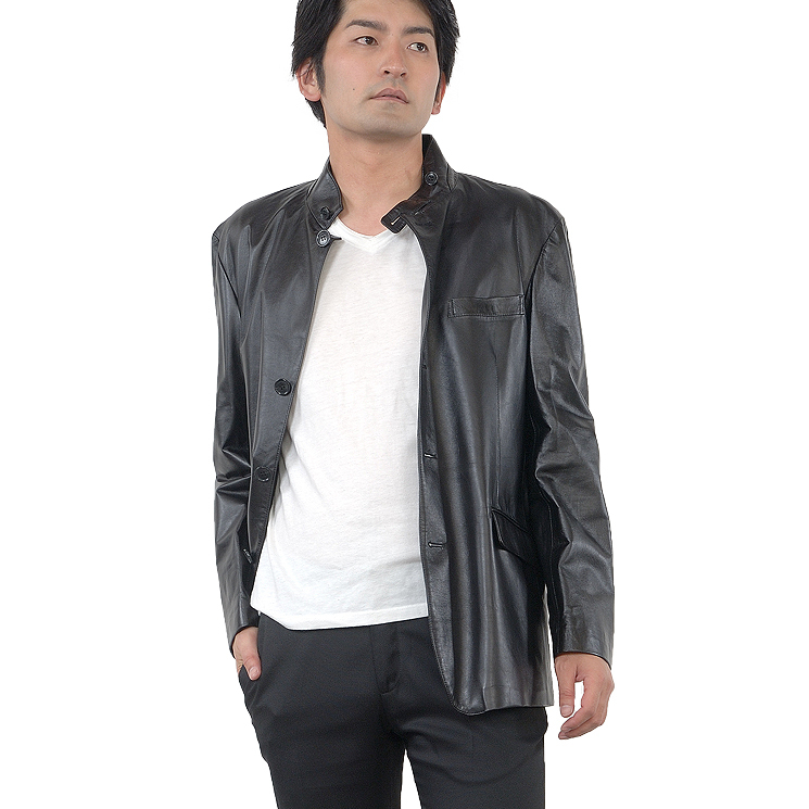 爆買 本革 ソフト ラム レザー ジャケット 本皮 ソフトラム メンズ