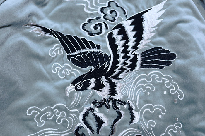 TAILOR TOYO テーラー東洋 スカジャン BLACK EAGLE×JAPAN MAP 鷲 地図