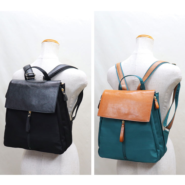 リュック バックパック 日本製 豊岡工房 牛革使い ナイロン マチが