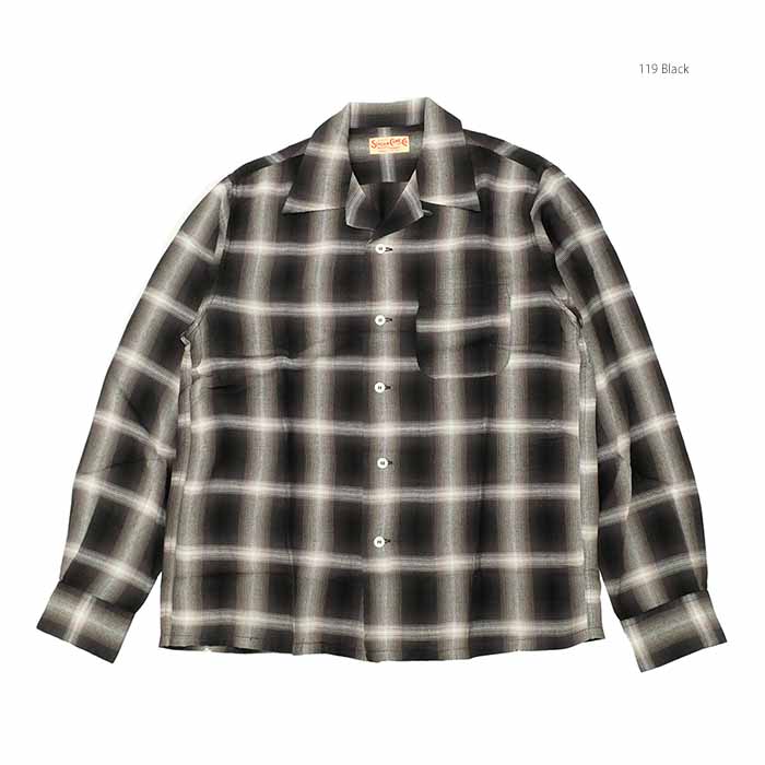SUGAR CANE シュガーケーン SC29120 長袖 レーヨン オンブレ チェック
