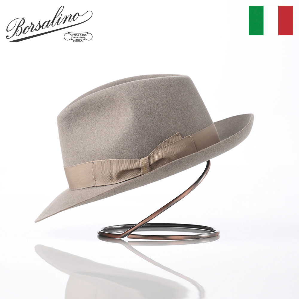 Borsalino（ボルサリーノ） 帽子 中折れハット フェルト帽 軽量 秋冬