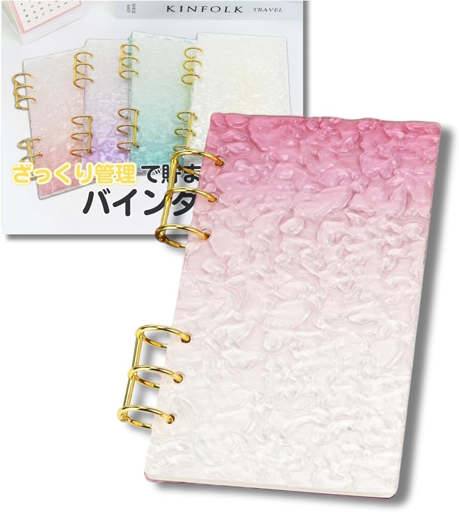 バインダー貯金 韓国 アクリルバインダー A6 お金管理 ファイル 貯金