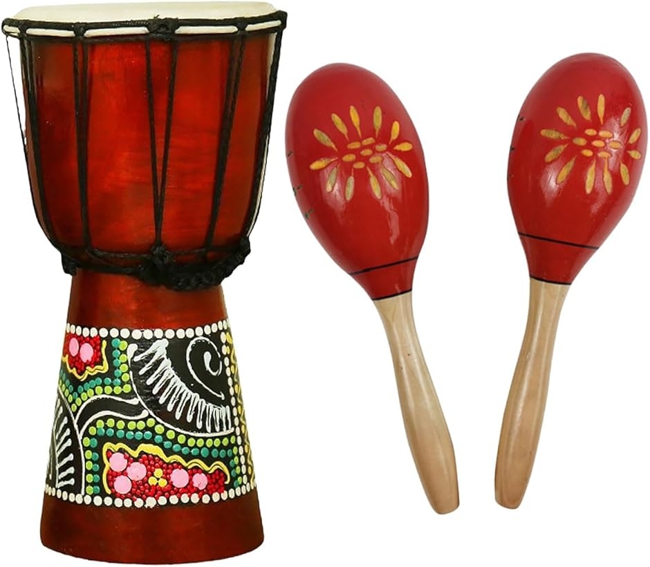 ジャンベ マラカス 2個 楽器 太鼓 打楽器 パーカッション 民族楽器