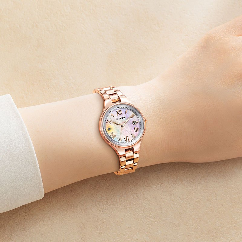 電波ソーラー シチズン ウィッカ ソーラーテック 電波時計 夏限定