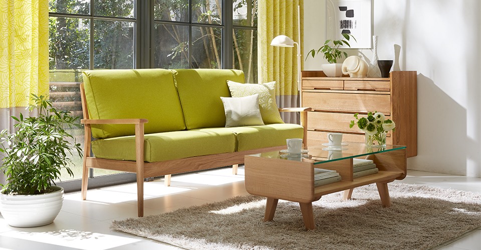 大塚家具 ソファ シネマN3 レッドオーク材全2色 カバーリング全9色