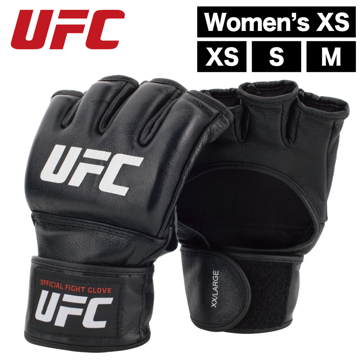 オフィシャルファイトグローブ UFC 総合格闘技 XS S M 3サイズ 黒色