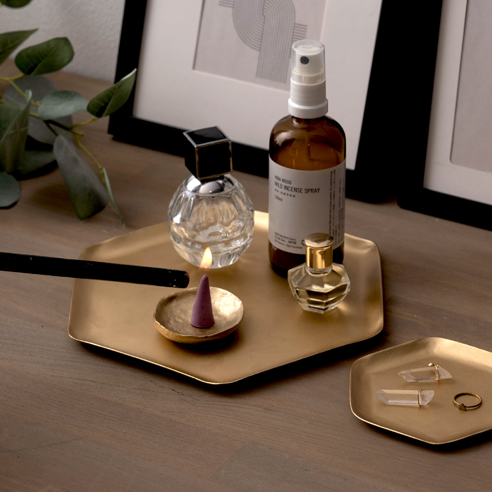 真鍮 トレイ 香皿 小物入れ おしゃれ ゴールド 金 アクセサリートレイ