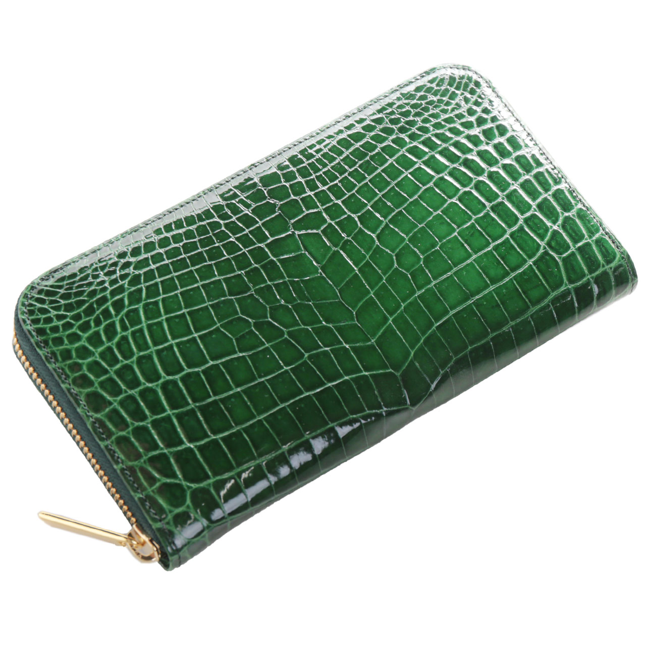 HALEINE（アレンヌ） クロコダイル 長財布 メンズ シャイニング 加工