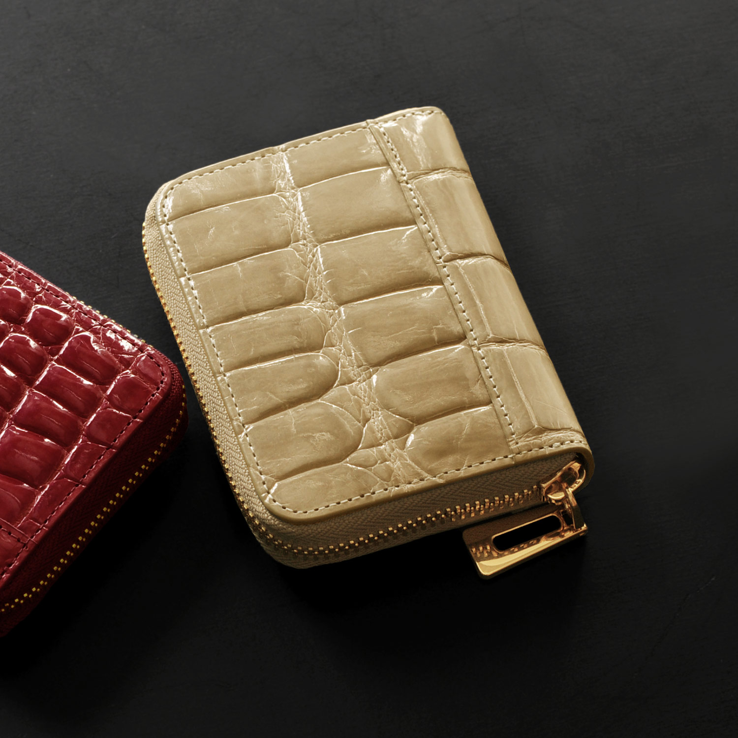 sankyo shokai（三京商会） クロコダイル ミニ財布 メンズ