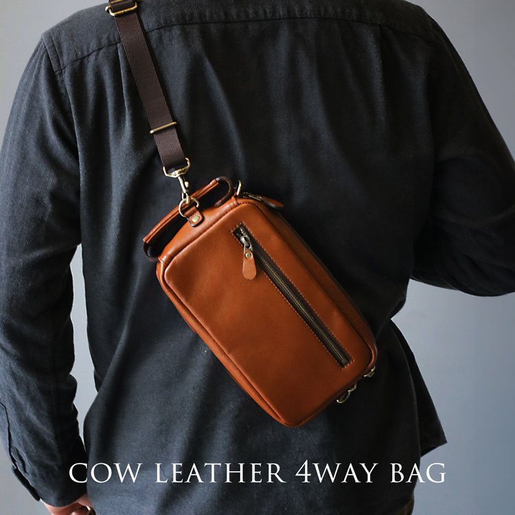 SADDLE（サドル） バッグ メンズ 4WAY ショルダーバッグ 牛革 日本製