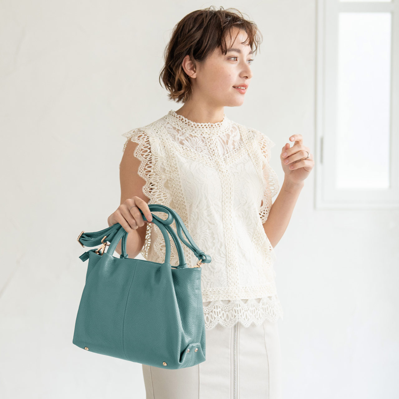 mieno（ミエノ） 本革 バッグ レディース mieno spira ブランド 牛革