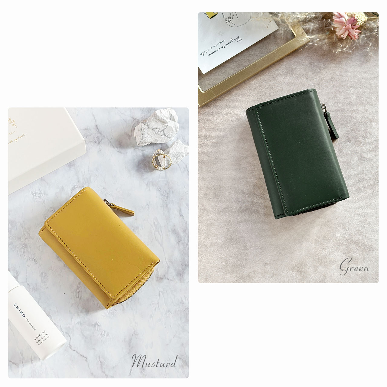 mieno（ミエノ） キーケース財布 一体型 小銭入れ レディース 本革