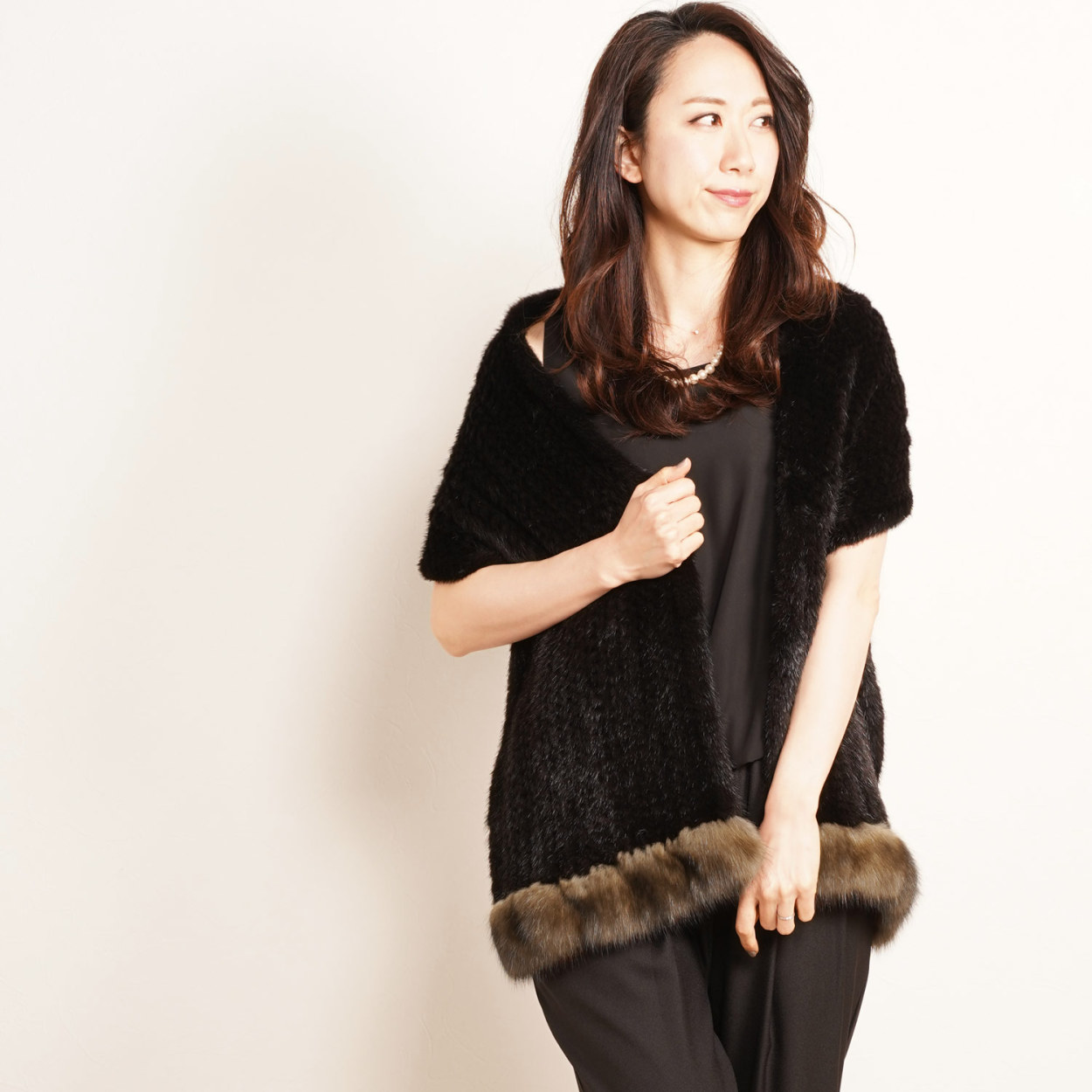 sankyo shokai（三京商会） ［期間限定価格］ブラックミンク 編み込み