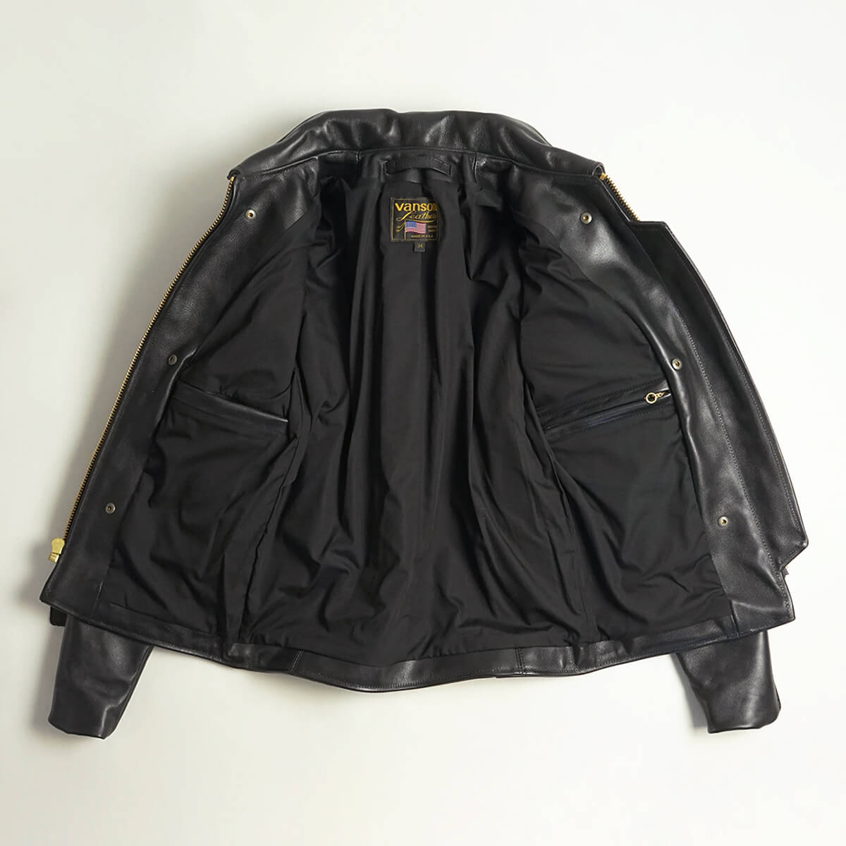 VANSON（バンソン） VANSON ENF シングル ライダース ブラック