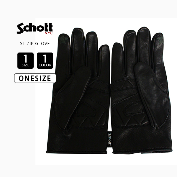 Schott N.Y.C（ショット） Schott メンズ 本革 手袋 グローブ レザー