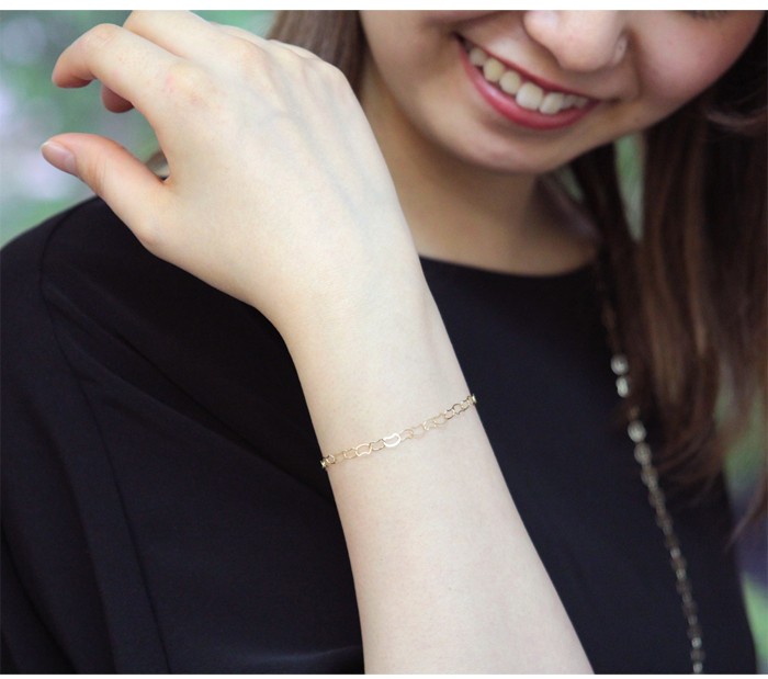 ブレスレット 10金 10k k10 レディース 猫 ネコ ねこ ゴールド