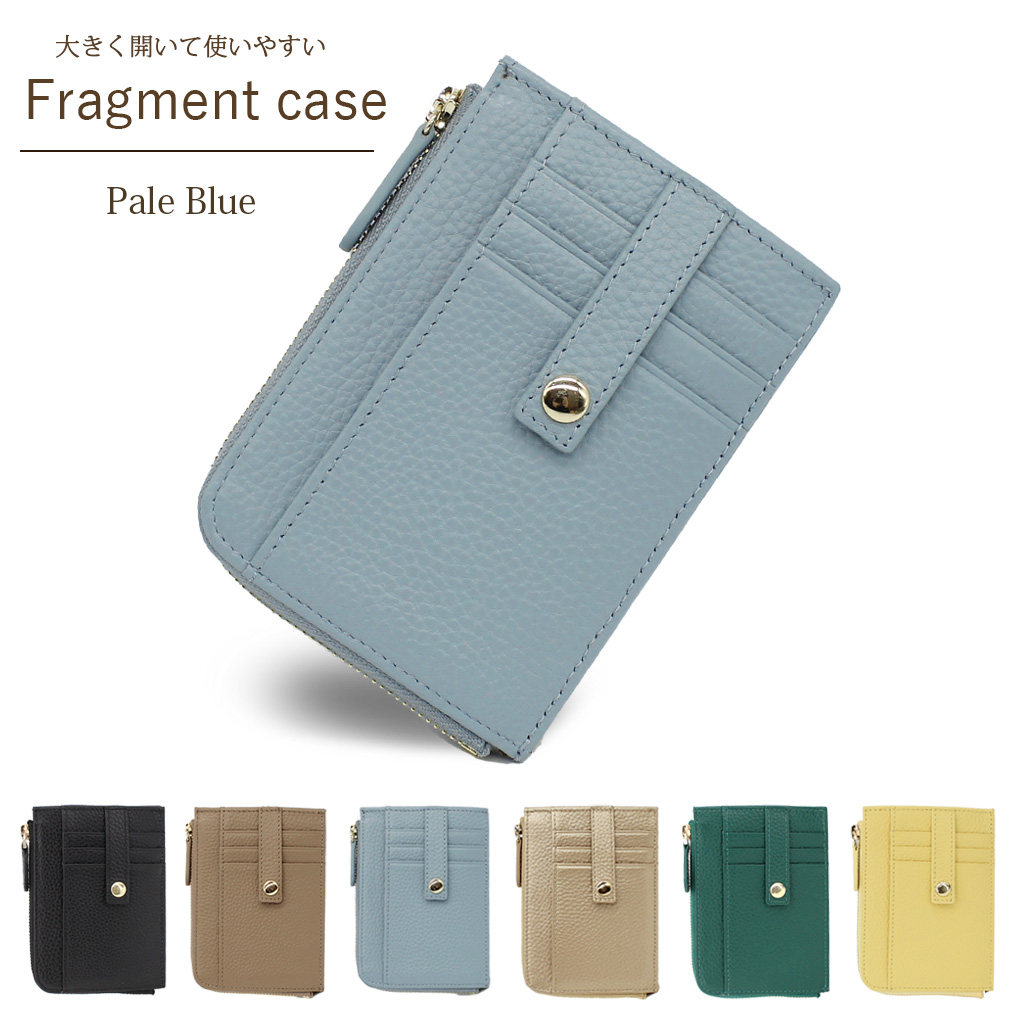フラグメントケース レディース 本革 l字 ミニ財布 l字ファスナー