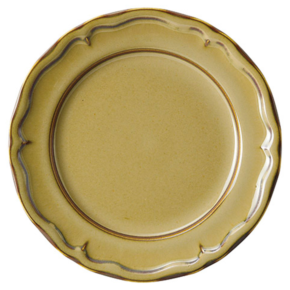 4色から選べます 大皿 25cm クリスタ リム ディナー皿 プレート 大きい