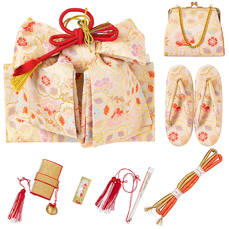 七五三 結び帯 はこせこセット バッグ 箱迫 丸ぐけ 扇子 ビラカン 草履