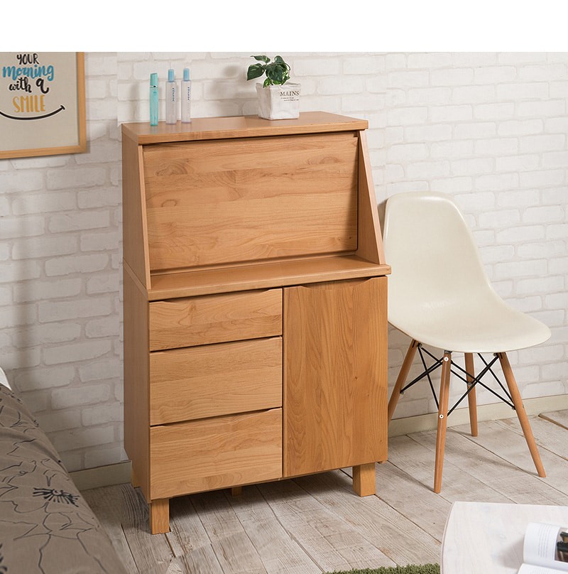 書斎机 幅70cm ライティングビューロー 完成品 ブラウン 日本製