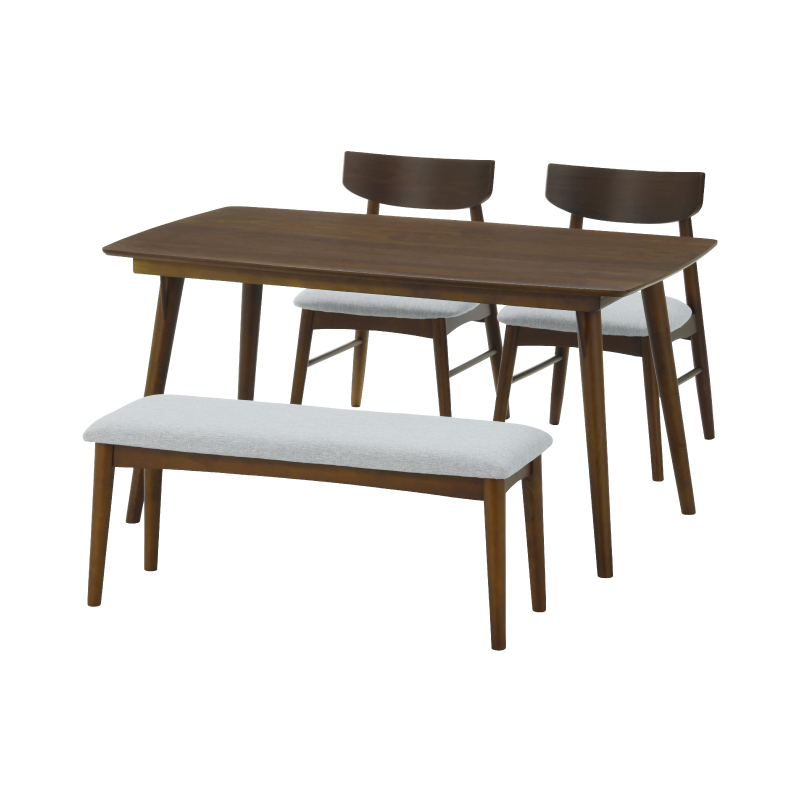 ダイニングセット ダイニング 4点 140cm テーブル チェア ベンチ 木製