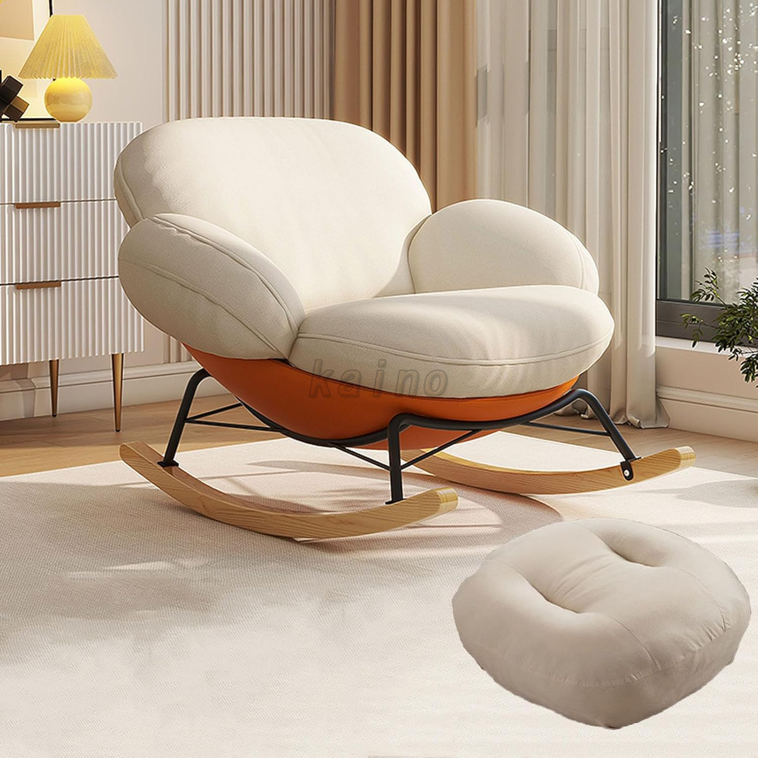 ロッキングチェア 組立簡単 リクライニングチ 耐荷重200kg リラックス