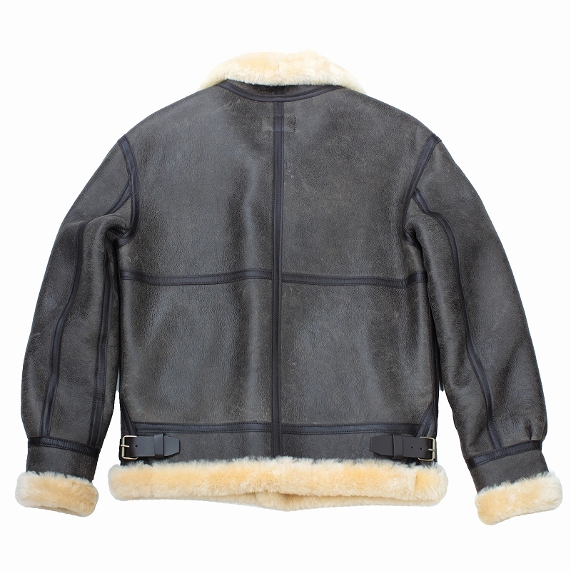 ムートンジャケット レザージャケット B-3ジャケット メンズ : 本革