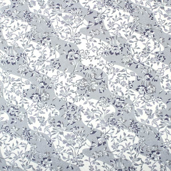 正絹 小紋 反物 丹後ちりめん 仕立て付き 単品 着物のみ グレー 白 紺