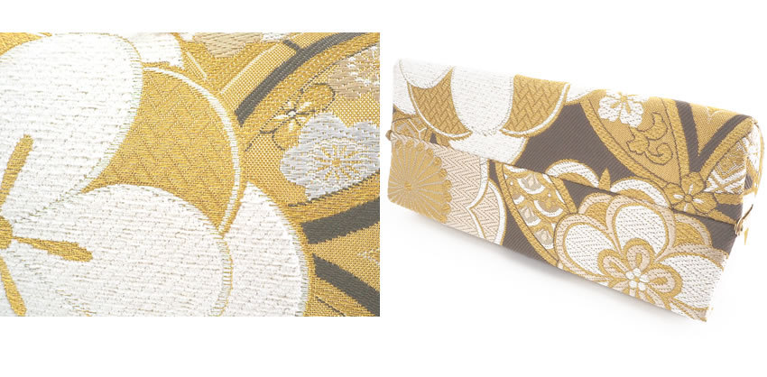 草履バッグセット 袴 振袖 紗織 ゴールド 梅 華七宝 金 礼装