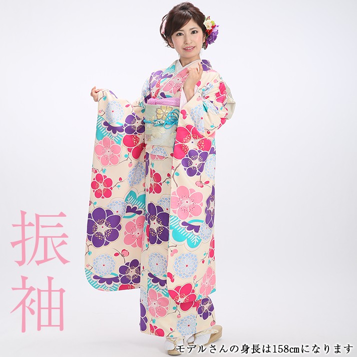 振袖 成人式 レンタル フルセット 着物 正絹 赤 青 黒 白 緑 ピンク