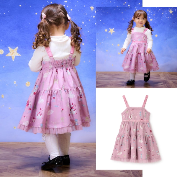 mezzo piano メゾピアノ くるみ割り人形柄キャミワンピース 110 120