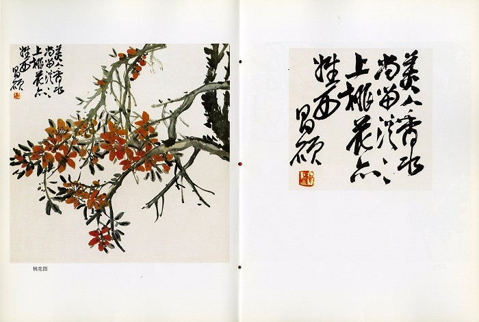 水墨画 / 水墨画集 中国画集 墨彩画 絵手紙 日本画 参考本 [呉昌碩 花