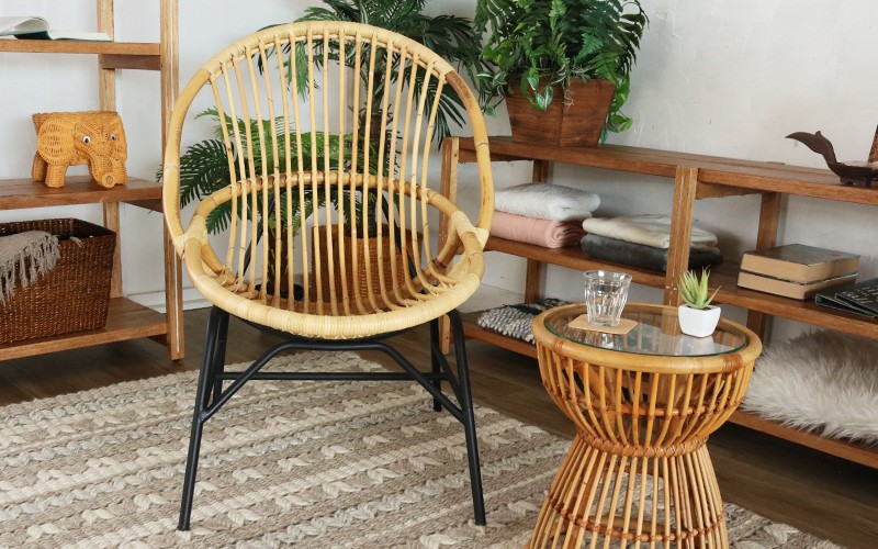 ラタンチェア おしゃれ ナチュラル 北欧 軽い C5901NX 爆買 : ランド