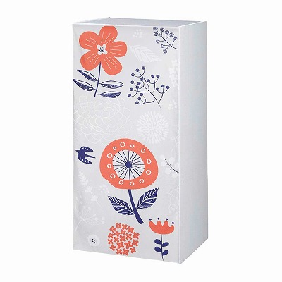 ミニカーテン カラーボックス 棚 北欧 花柄 花 フラワー 鳥 北欧風