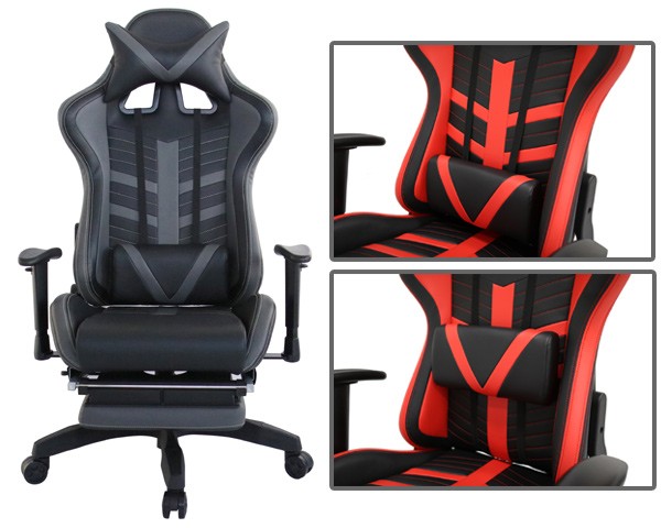 オフィスチェア 椅子 収納式オットマン レーシングチェアー Monza