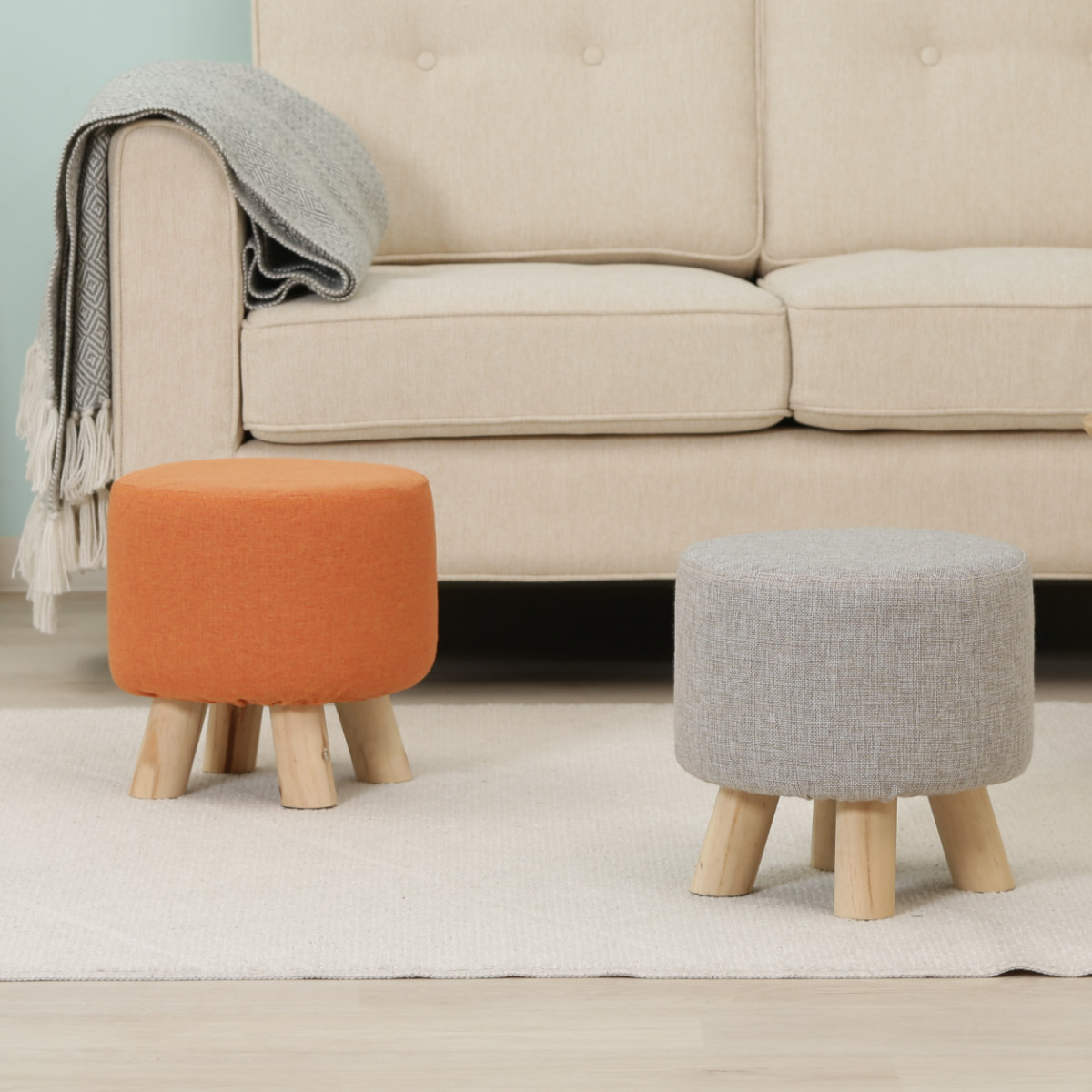 不二貿易（Fuji Boeki） スツール 木製 円型 幅28cm ミニスツール