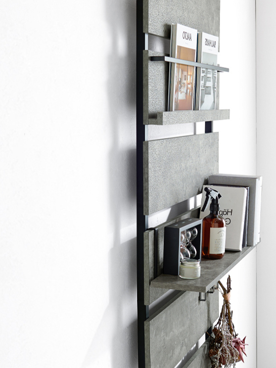 HAGiHARA（萩原） マガジンラック 突っ張り 幅60cm 間仕切り 棚板付き