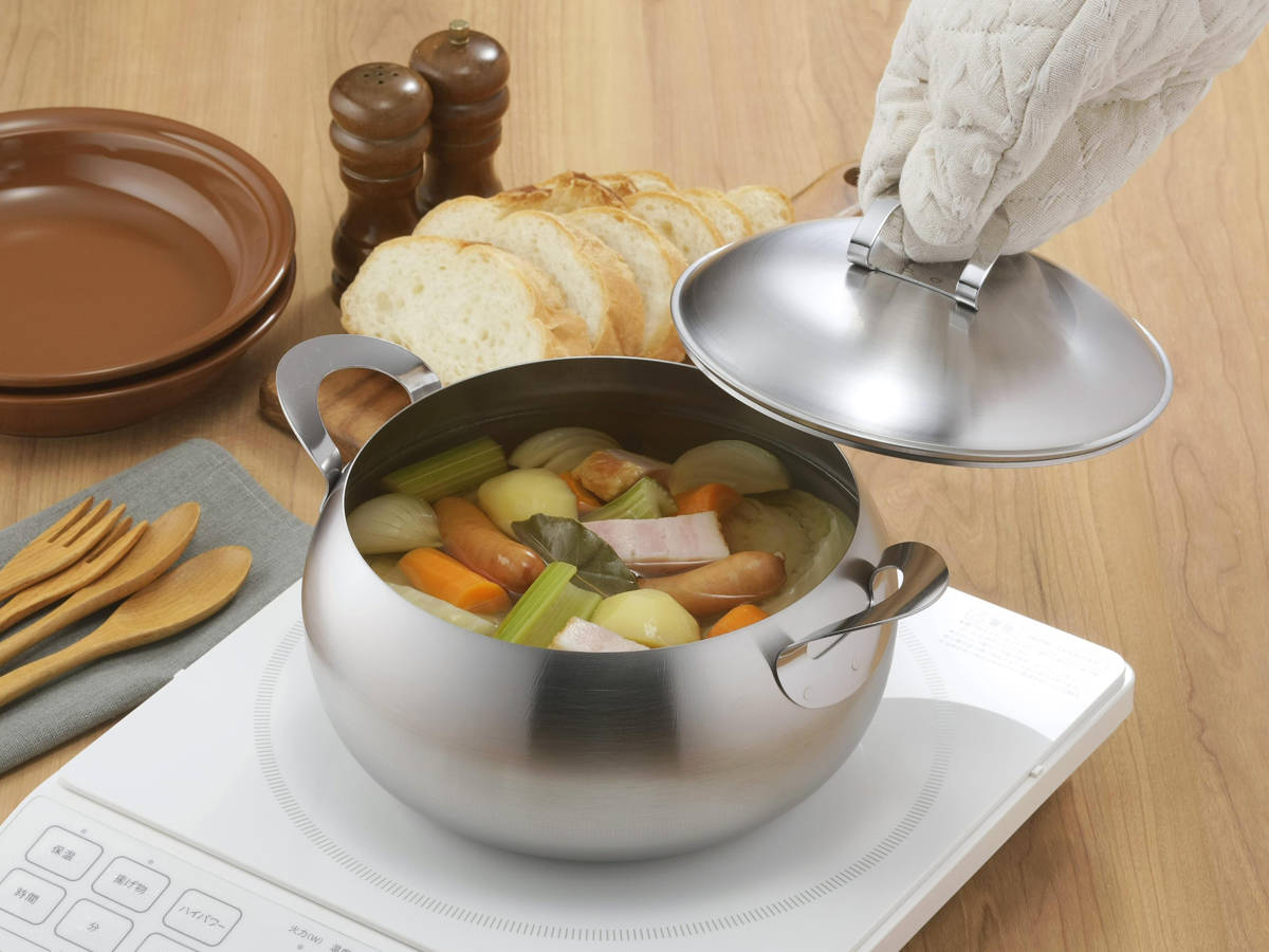 下村企販 スープ＆カレーポット 20cm IH対応 ステンレス製 日本製