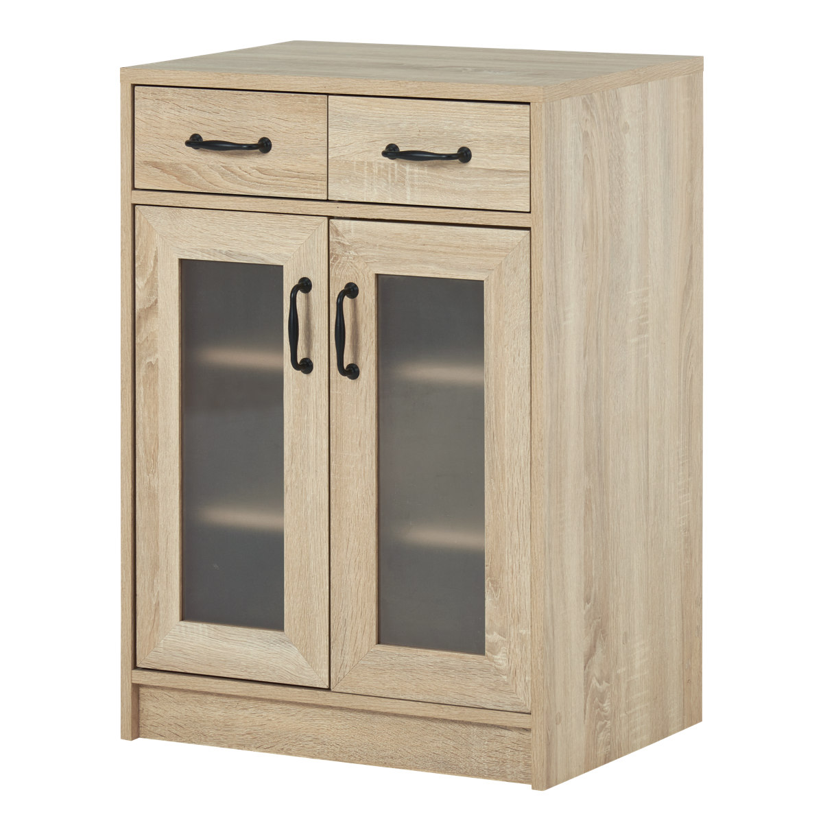 HAGiHARA（萩原） 食器棚 幅58cm 高さ82cm 扉収納タイプ ロータイプ