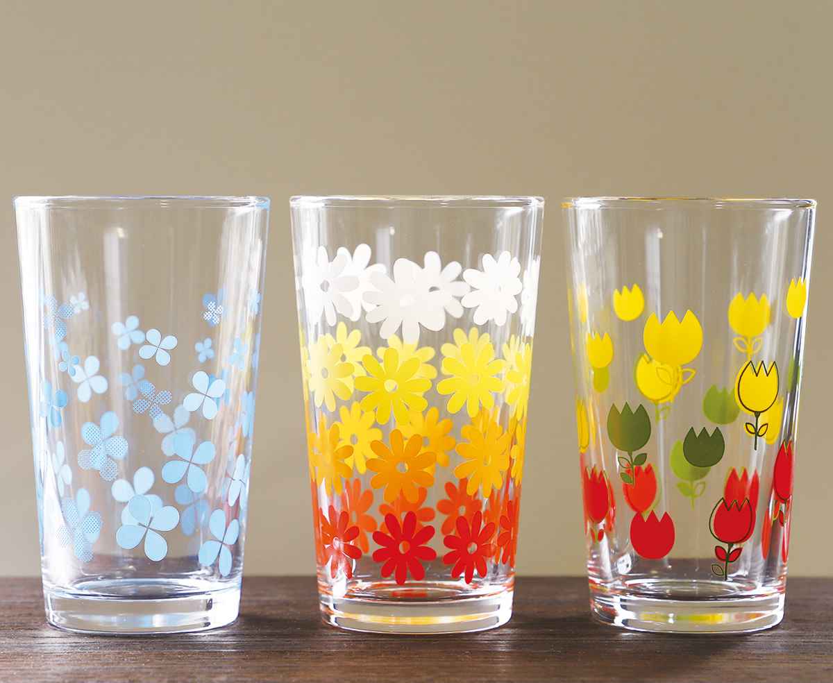 東洋佐々木ガラス タンブラー 275ml 昭和のプリントグラス ガラス