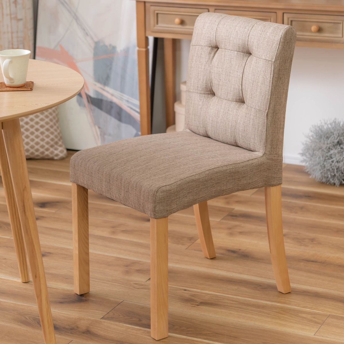 東谷 ダイニングチェア 座面高48cm 北欧風 （ ファブリック 布 椅子