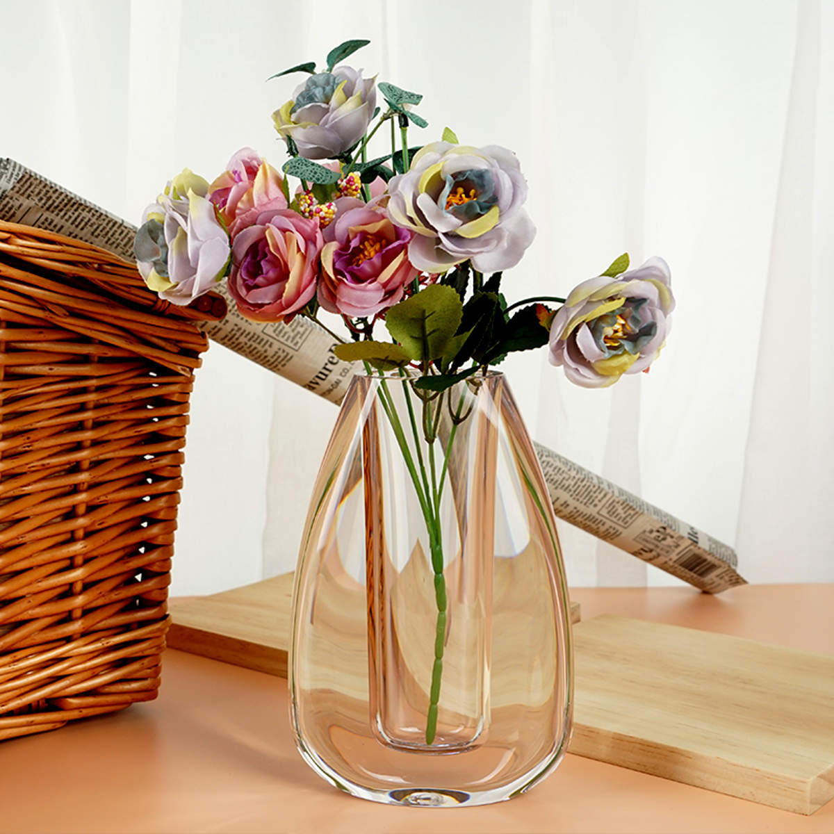 花瓶 割れないガラス PVホローベース （ 花びん 花器 フラワーベース