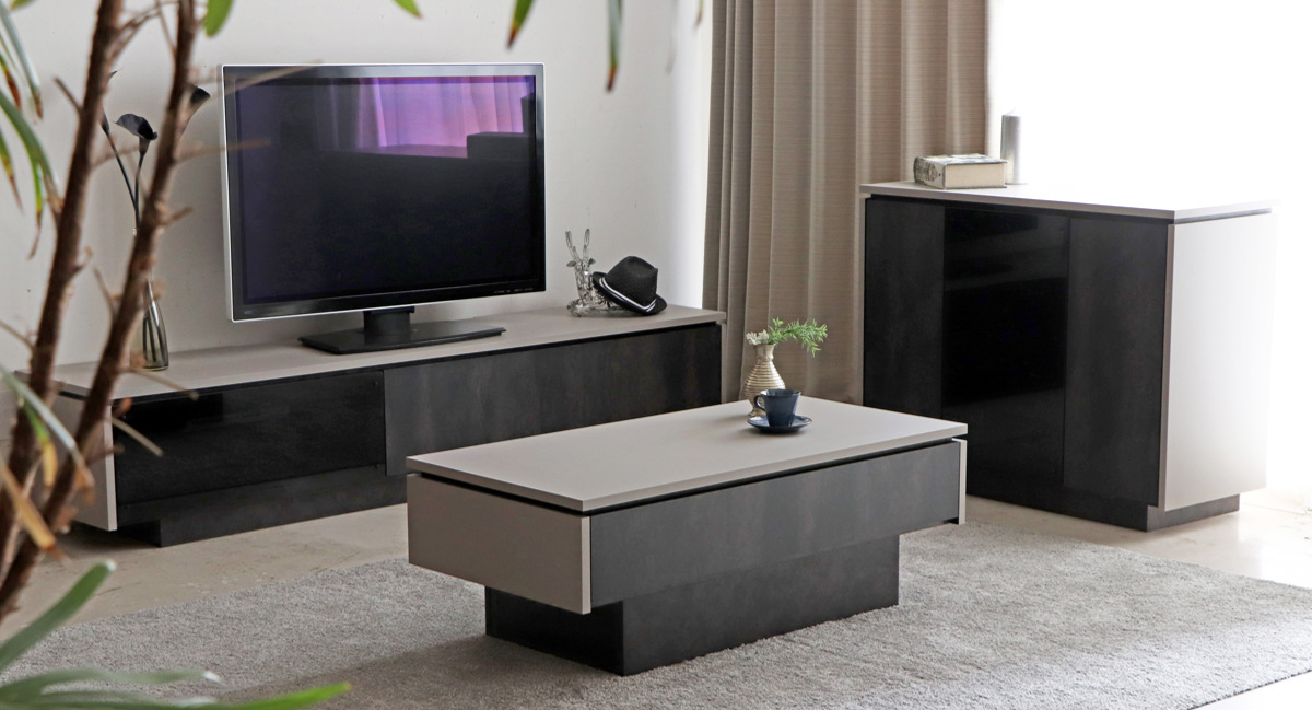 東馬（Tohma） テレビ台 ローボード 石目調 スタイリッシュモダン