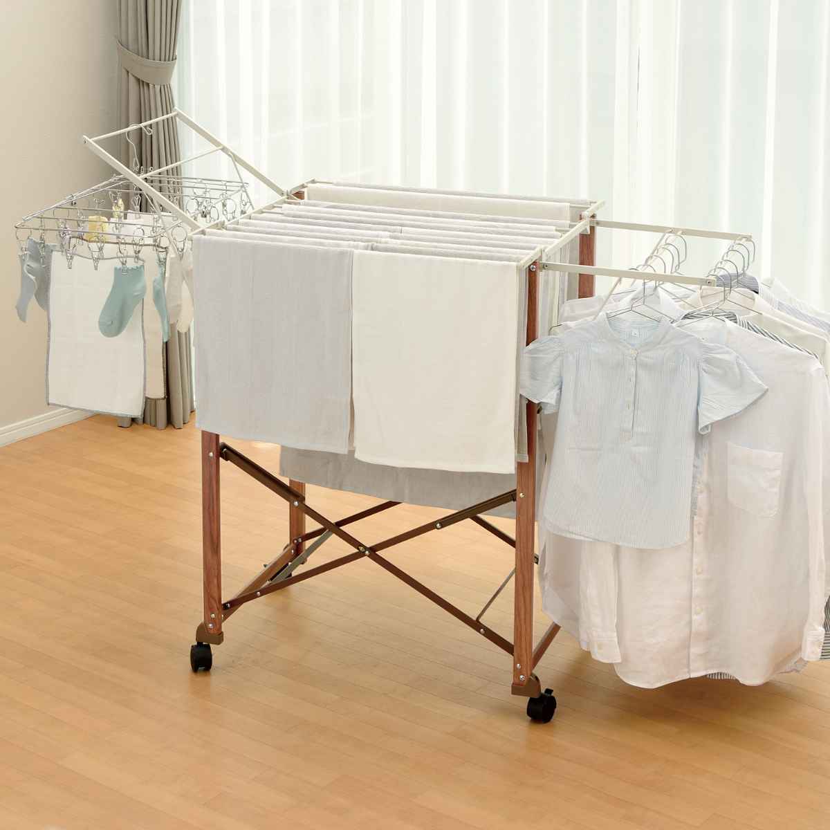 リッチェル（Richell） 物干し 室内 コンパクト ファニチャースタイル