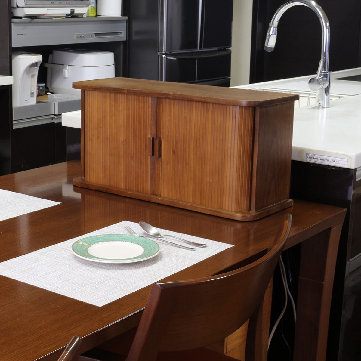 OSMAC カウンター上収納 ジャバラ扉式カウンター上収納庫 幅60cm