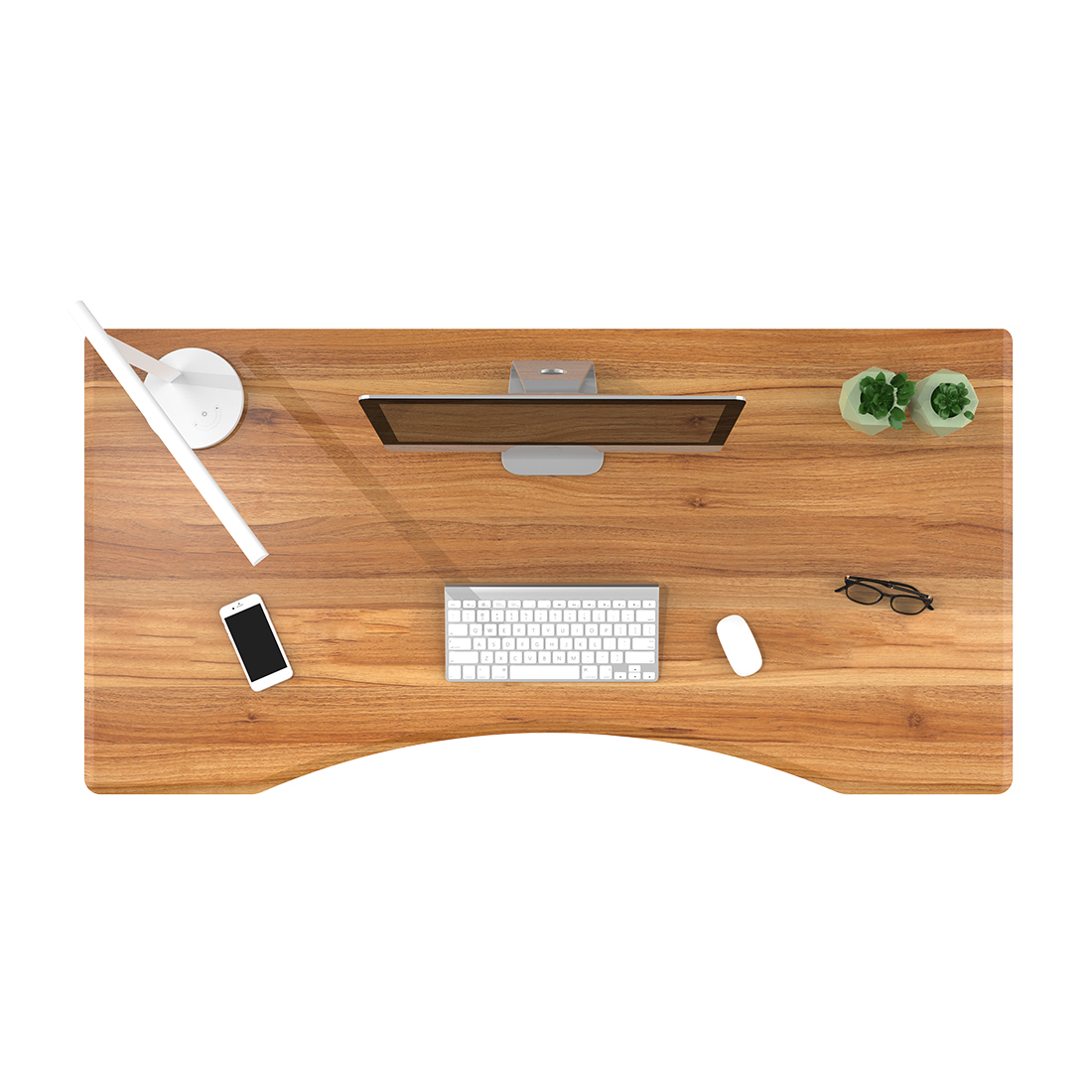 FlexiSpot 天板 カーブ型 木製天板 カーブ型天板 昇降デスク